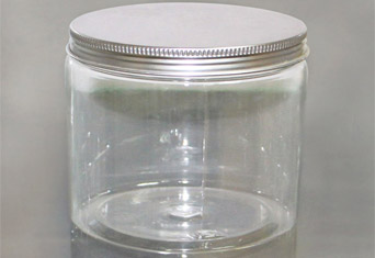 广口螺纹口pet铝盖食品塑料瓶透明罐子干